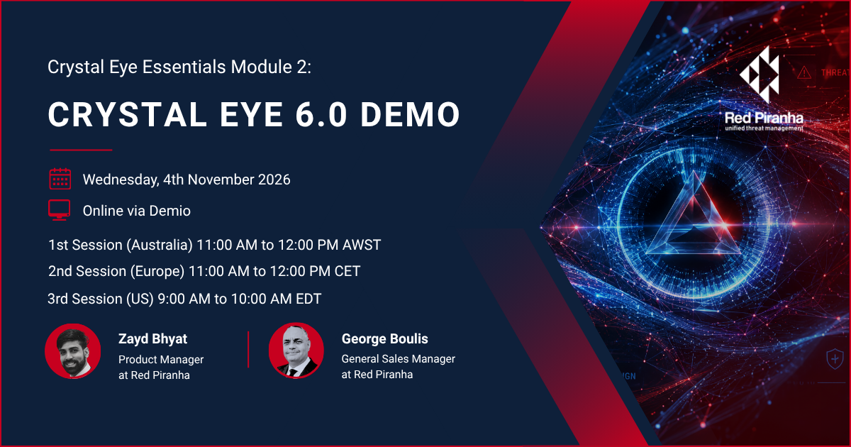 Edit Event Crystal Eye Essentials Module 2: Crystal Eye 6.0 Demo