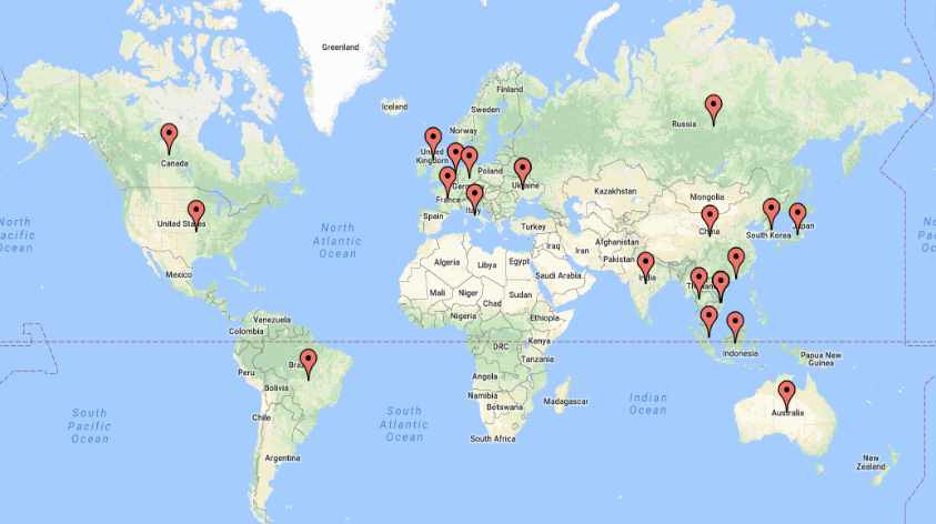 Cyber Security Threat Geolocations July 2-8 2018