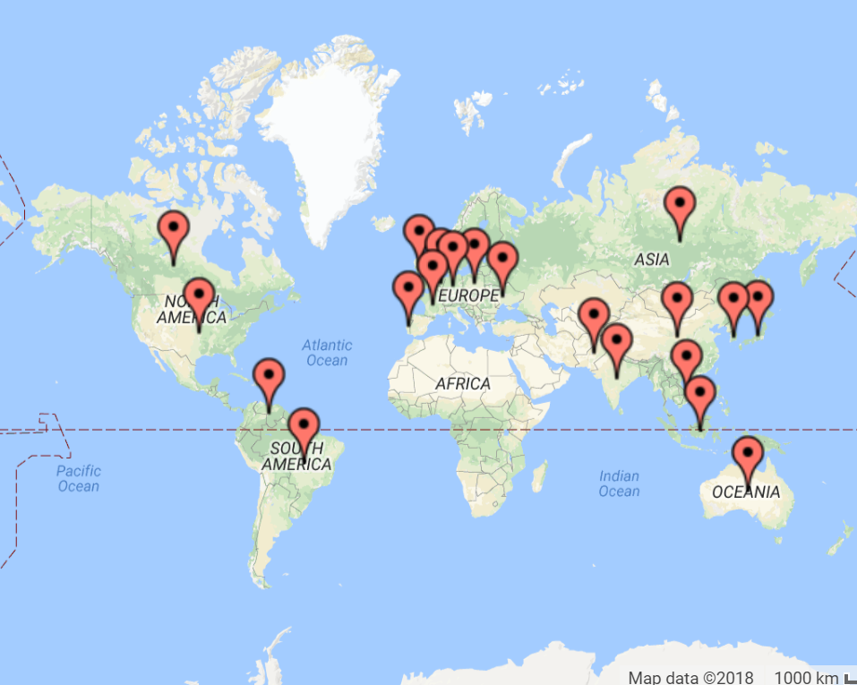 Cyber Security Threat Geolocations February 26 - March 5 2018