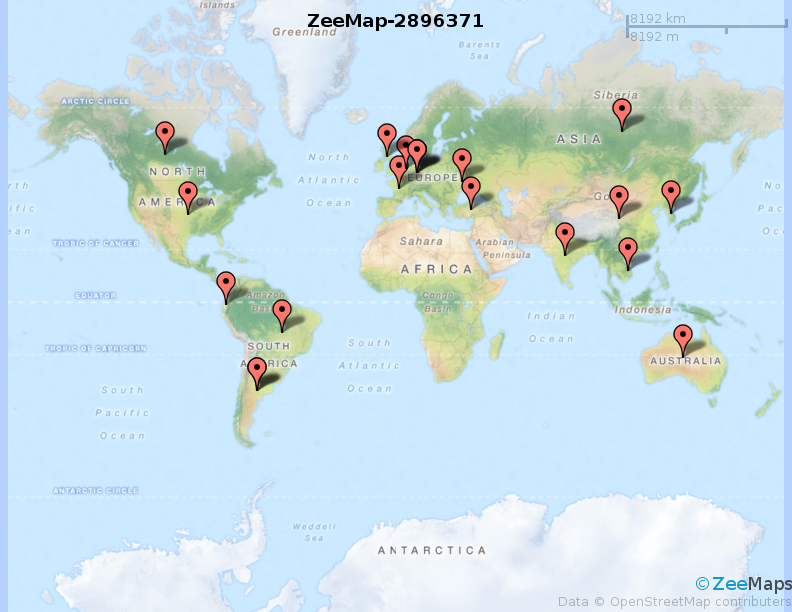 Cyber Security Threat Geolocations February 19-25 2018